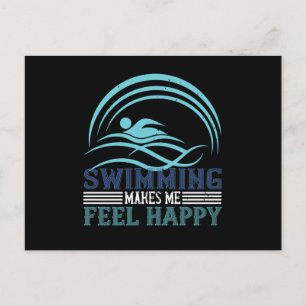 Swimming får mig att känna lycklig vykort