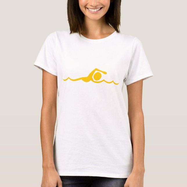 Swimming Figur - Amber Tee Shirt (Framsida)
