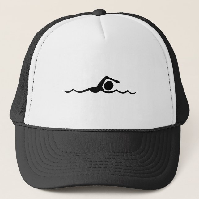 Swimming Figur - Black Truckerkeps (Framsida)