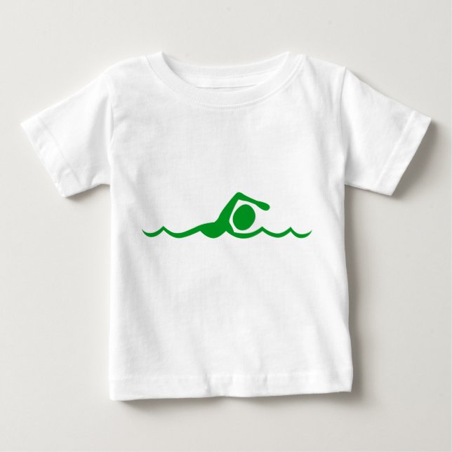Swimming Figur - Grass Grönt Tee (Framsida)