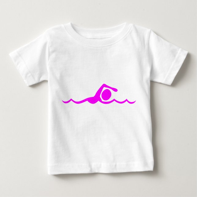 Swimming Figur - Magenta Tee (Framsida)