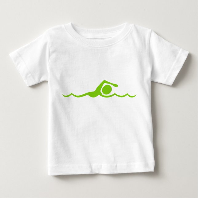 Swimming Figur - Martian Grönt T-shirt (Framsida)