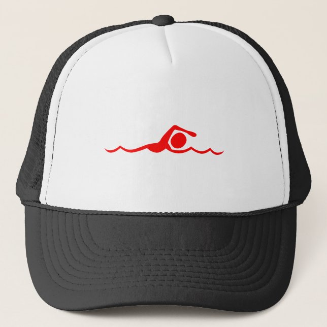 Swimming Figur - Red Truckerkeps (Framsida)