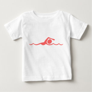 Swimming Figur - Tropisk Rosa T Shirt