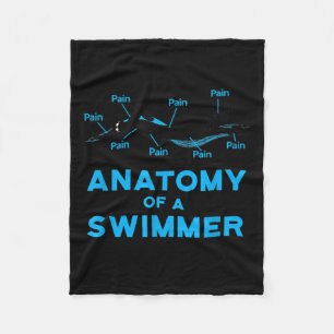 Swimming Fläkt ger anatomi till en simmare Fleecefilt