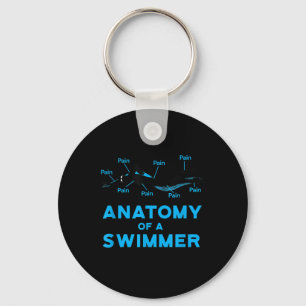 Swimming Fläkt ger anatomi till en simmare Nyckelring