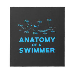 Swimming Fläkt ger en simmare anatomi Anteckningsblock
