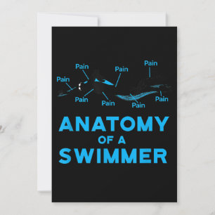 Swimming Fläkt ger en simmare anatomi Julkort
