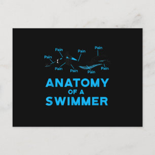 Swimming Fläkt ger en simmare anatomi Meddelande Vykort