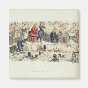 Swimming for Dam, 1844 (litho) Magnet
