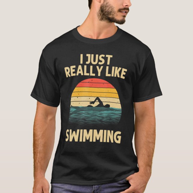 Swimming For Men Women Swimmer Swim Teacher Butter T Shirt (Framsida)