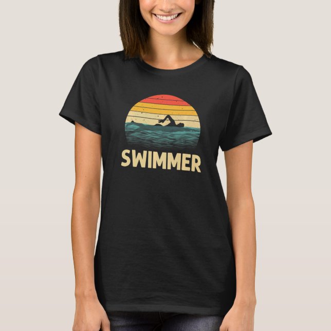 Swimming For Men Women Swimmer Swim Teacher Butter T Shirt (Framsida)
