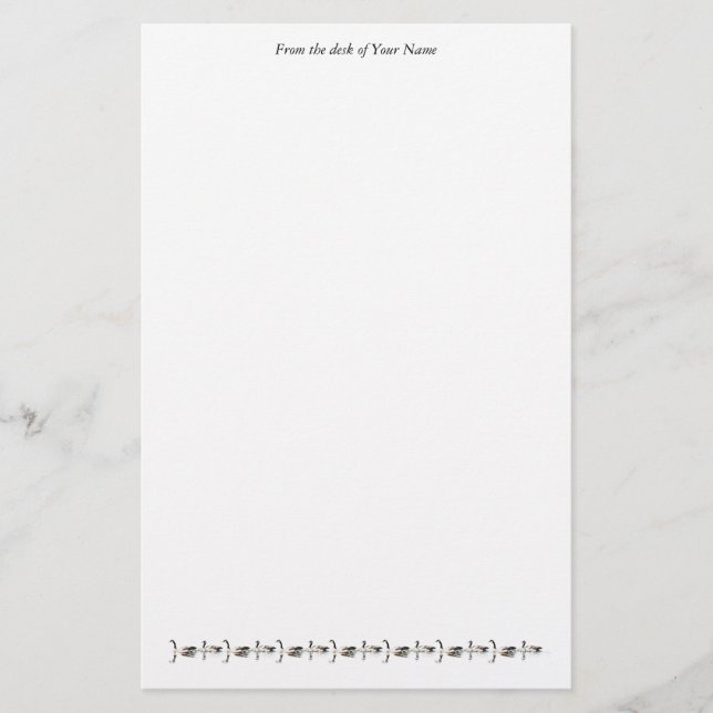 Swimming Geese Stationery Brevpapper (Framsida)