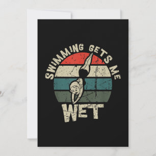 Swimming ger mig Blöt Simma Gag för simmare Julkort