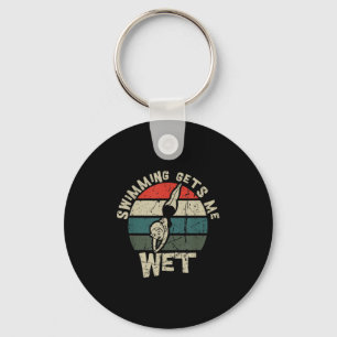 Swimming ger mig Blöt Simma Gag för simmare Nyckelring