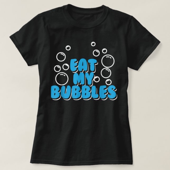 Swimming Gif Simma Coach Simma Team Eat My Bubbles T Shirt (Design framsida)