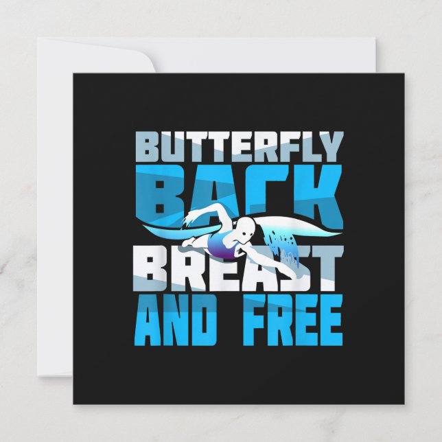 Swimming Gift for Swimmer Inbjudningar (Framsida)