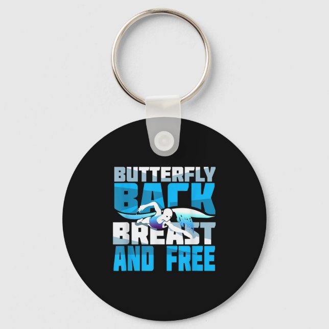 Swimming Gift for Swimmer Nyckelring (Framsida)
