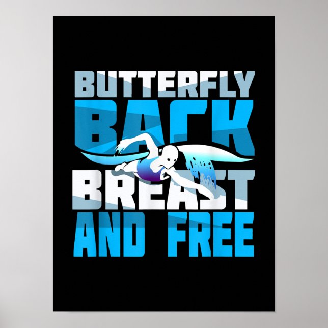 Swimming Gift for Swimmer Poster (Framsidan)