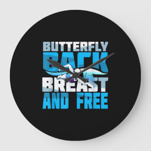 Swimming Gift for Swimmer Stor Klocka