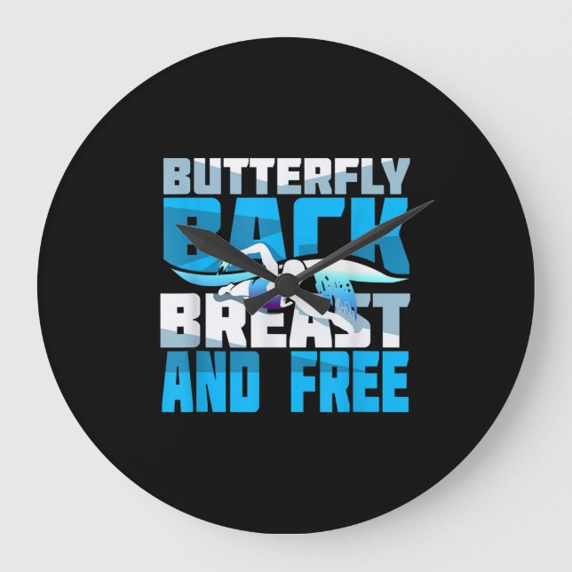 Swimming Gift for Swimmer Stor Klocka (Framsida)