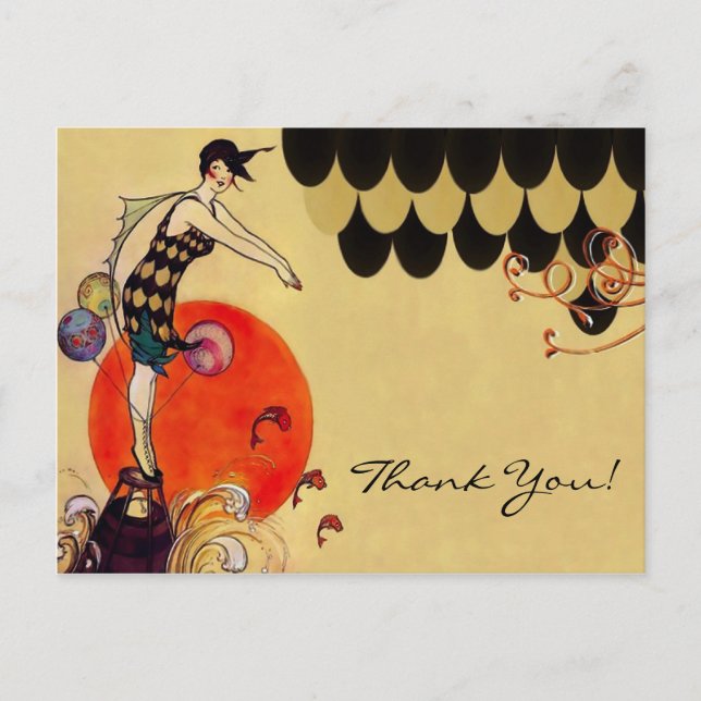 Swimming Girl ~ vykort (Framsida)