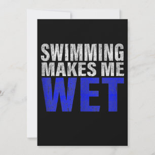 Swimming gör mig till Tanktop för Blöt Julkort