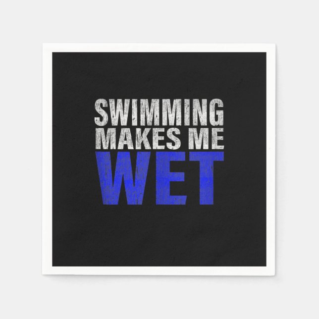 Swimming gör mig till Tanktop för Blöt Pappersservett (Framsidan)