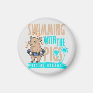 Swimming Gris Nassau Bahamas Magnet Vacation Cruis