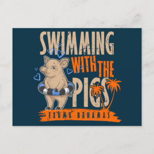 Swimming Grisar Bahamas Postcard Vacation Cruise Vykort