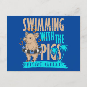 Swimming Grisar Bahamas Postcard Vacation Cruise Vykort