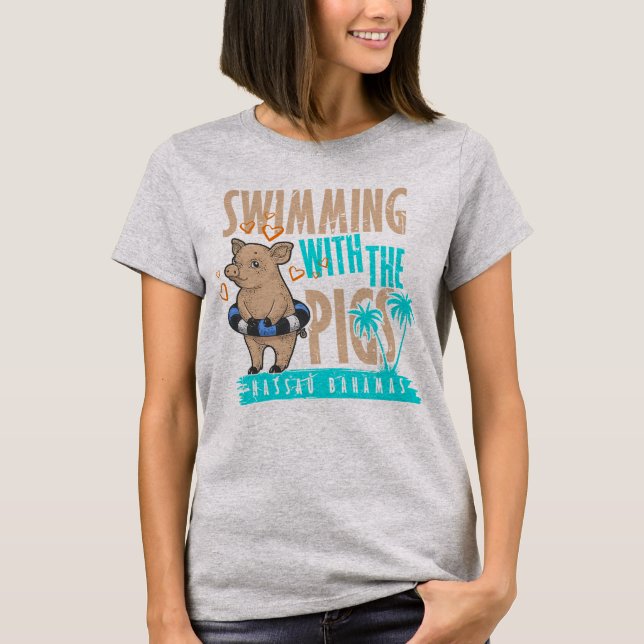 Swimming Grisar Bahamas Vacation Bahamas Cruise T Shirt (Framsida)