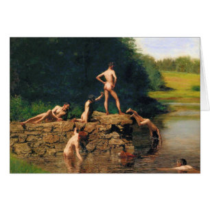 Swimming Hål Hälsningskort