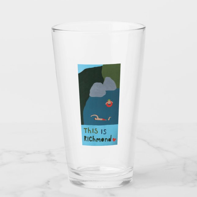 Swimming Hål Richmond Glass Glaskopp (Framsida)