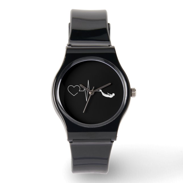 Swimming Heartbeat Gift for Swimmers Armbandsur (Framsida)