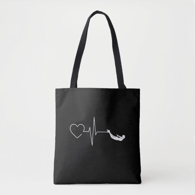 Swimming Heartslag Gift for Swimming Tygkasse (Framsida)