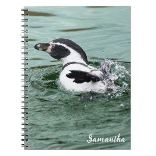 Swimming Humboldt Penguin Spiral notebook Anteckningsbok