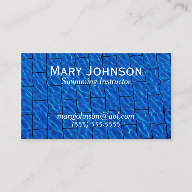 Swimming Instructions Simma Coach Swimming Teacher Visitkort (Framsida)