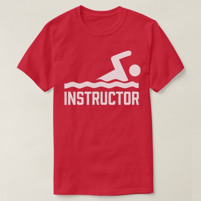 Swimming Instructor Simma Teacher Course Coach T Shirt (Design framsida)