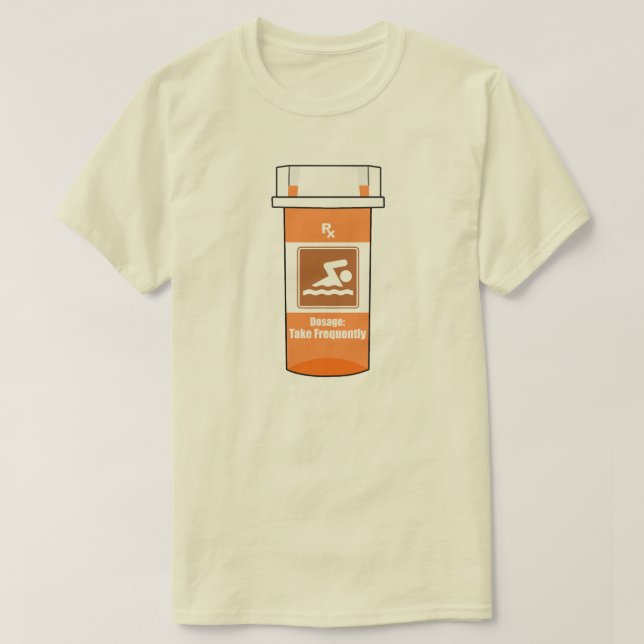 Swimming Is My Drug T Shirt (Design framsida)