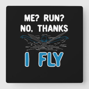 Swimming - jag Fly Fyrkantig Klocka