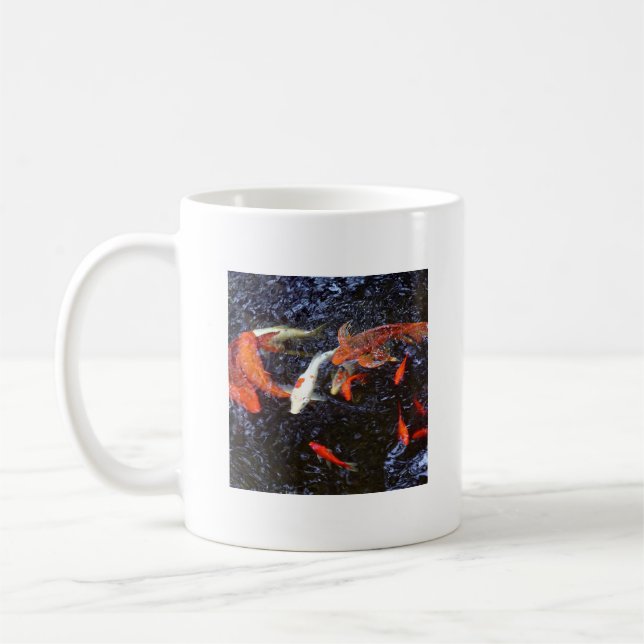 Swimming Koi Kaffemugg (Vänster)