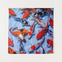 Swimming Koi Wall Art Tapestry