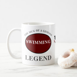 Swimming Legend Monogram Lägg till ditt namn på fö Kaffemugg