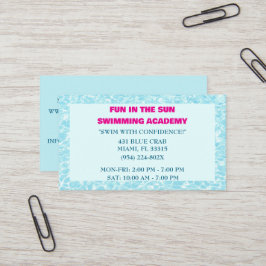 Swimming Lessons från Blue Bassäng Vatten Visitkort