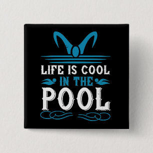 Swimming - Livet är coola i bassäng Knapp