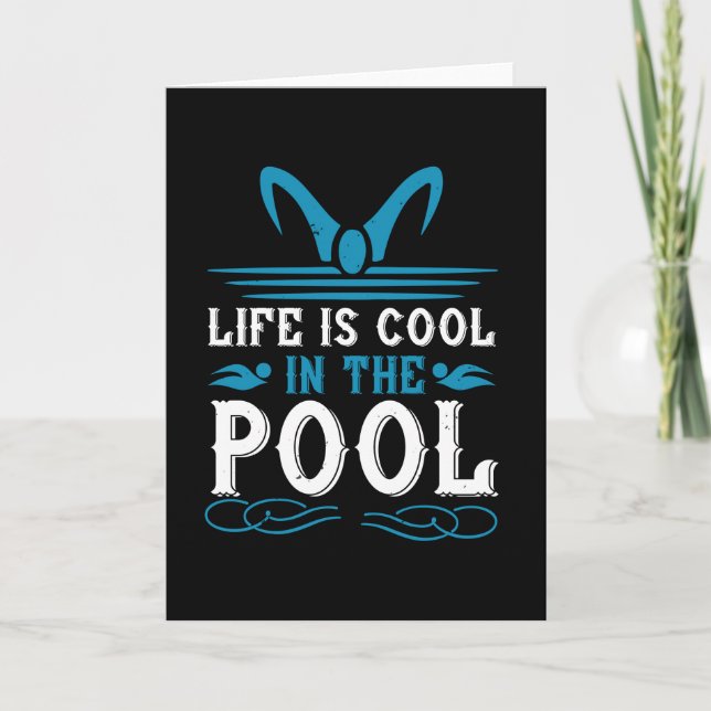 Swimming - Livet är coola i bassäng Kort (Framsida)