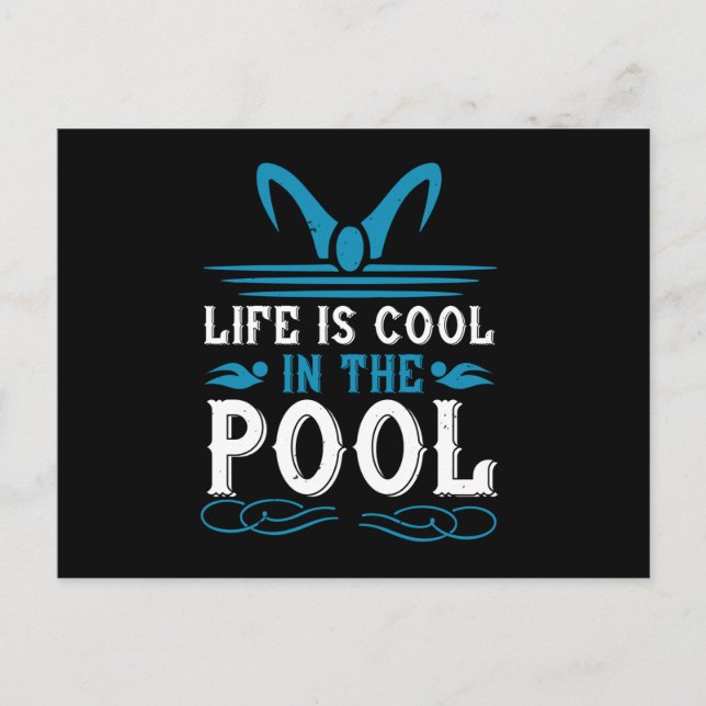 Swimming - Livet är coola i bassäng Vykort (Framsida)