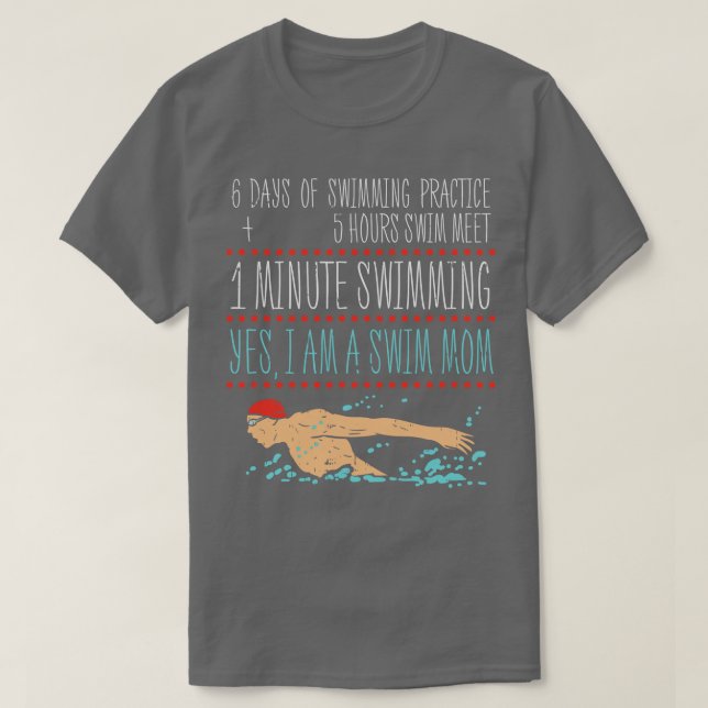 Swimming Mamma 1 T Shirt (Design framsida)