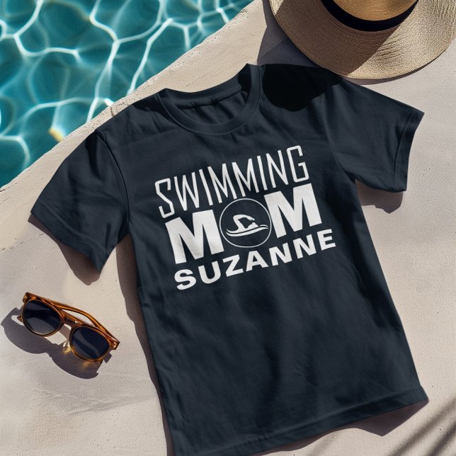 Swimming Mamma Personlig Simma Team överordnad T Shirt (Skapare uppladdad)